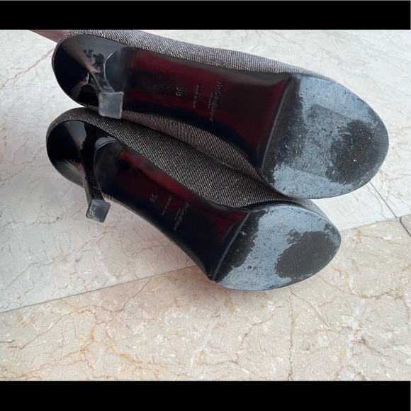 Yves Saint Laurent Metallic Gray Platform Pumps - Picture 11 of 16